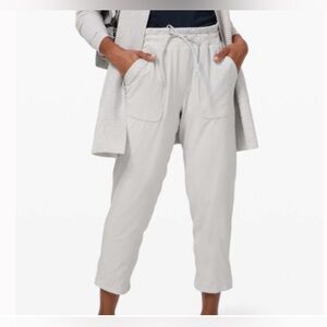 Lululemon Beyond the Studio Lined Crops in Vapor